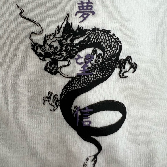 Cozy Bundle: H&M Gray Leggings, “Better With Bees” T-shirt, and H&M Dragon Crop - Picture 8 of 10